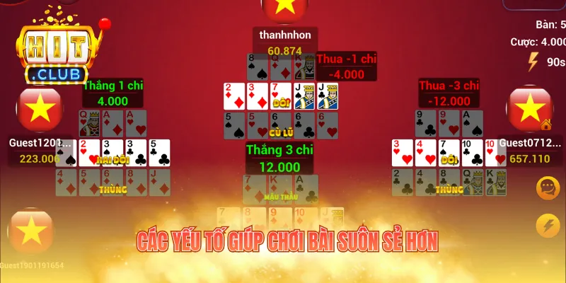 Các yếu tố giúp chơi bài suôn sẻ hơn